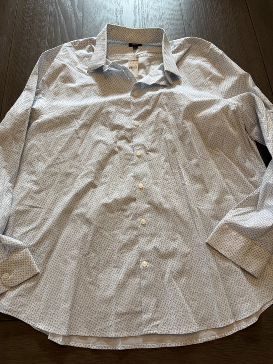 Express Other - Express Men's Light Blue Micro-Pattern Dress Shirt slim IMX NWT